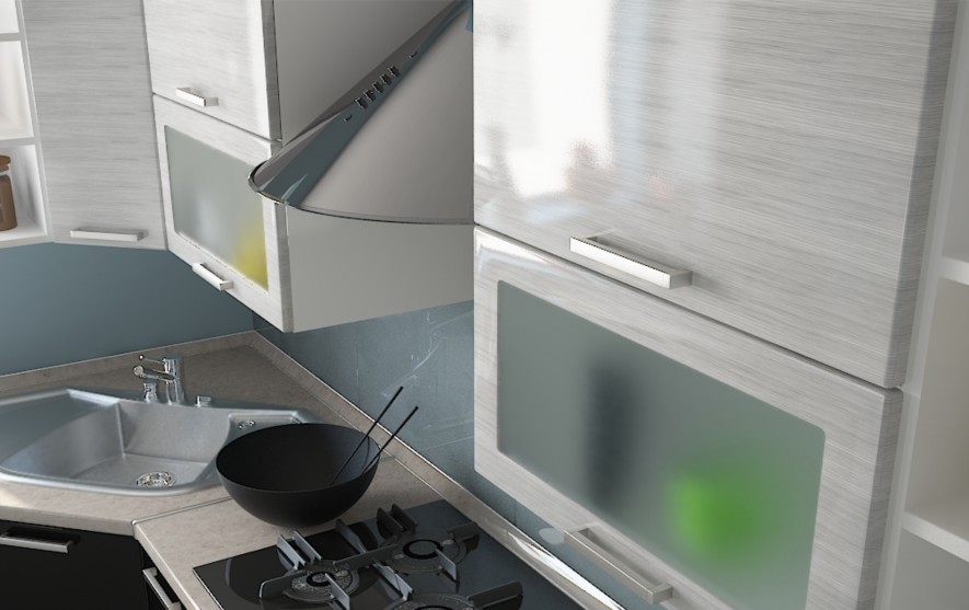 Модульная кухня Равенна Стайл  Титан черный/белый - фото 6