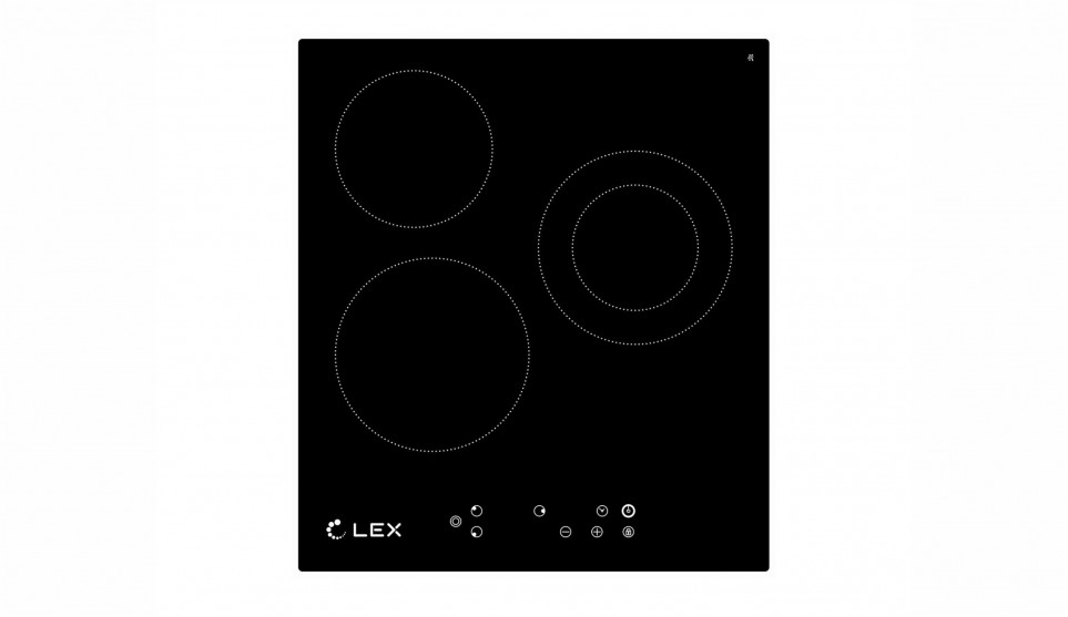 Электрическая поверхность LEX EVH 431 BL Чёрное стекло - фото 1