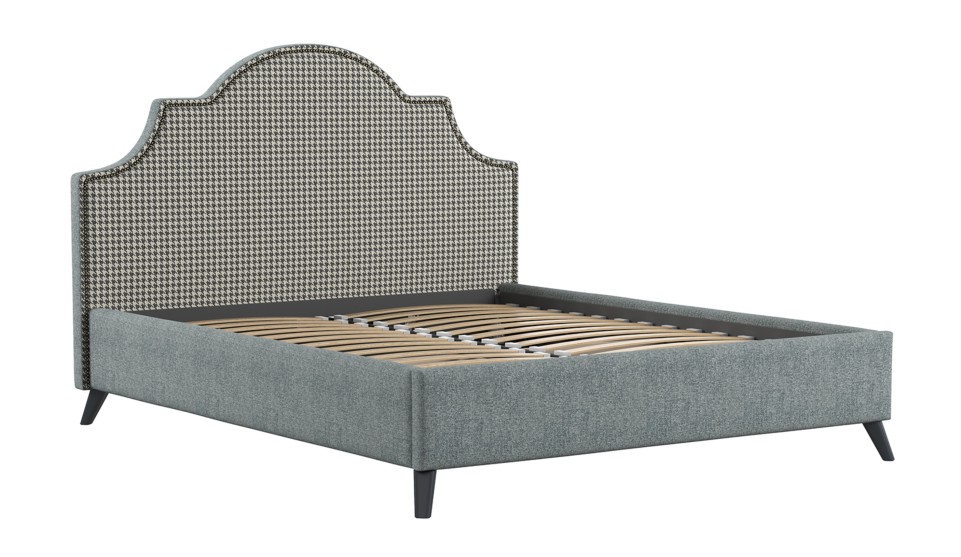 Мягкая кровать Фаина 160 Rolan 16/1 (grey)/Trussardi 0/1 (grey) - фото 3