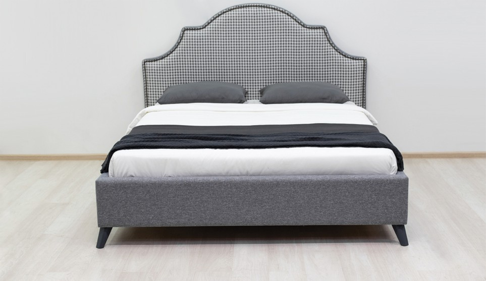 Мягкая кровать Фаина 160 Rolan 16/1 (grey)/Trussardi 0/1 (grey) - фото 6