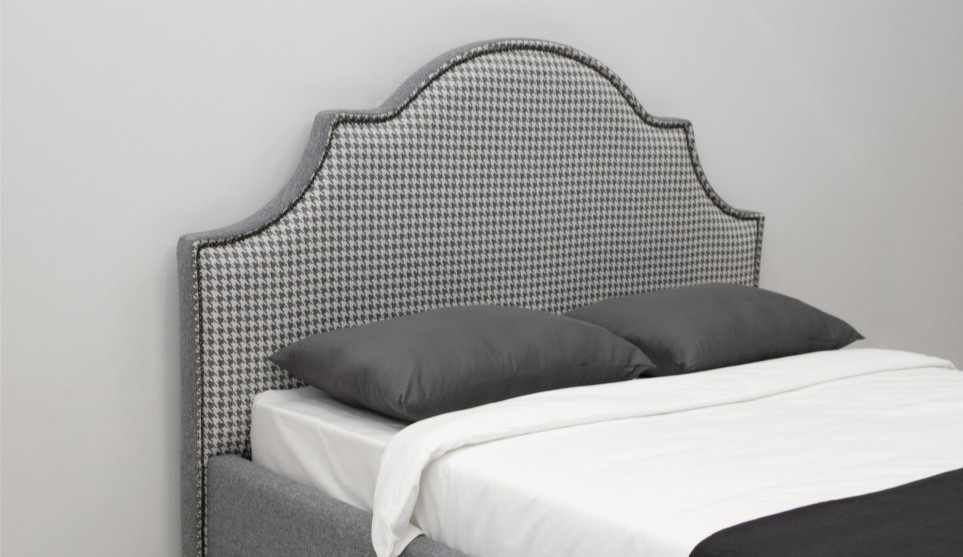 Мягкая кровать Фаина 160 Rolan 16/1 (grey)/Trussardi 0/1 (grey) - фото 8