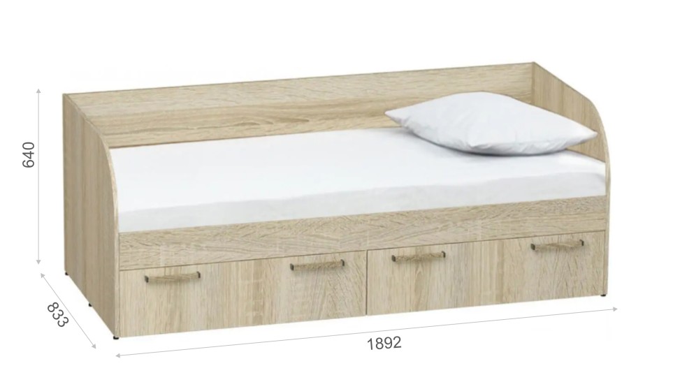Кровать для детской Сенди КР-01 Сонома - фото 2