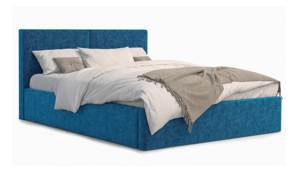 Мягкая кровать Фернандо 160 Antonio blue (подъемник) - фото 3