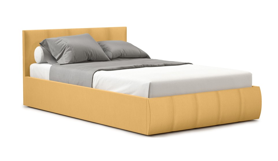 Мягкая кровать Верона 140*200 (подъемник) Bingo mustard - фото 3