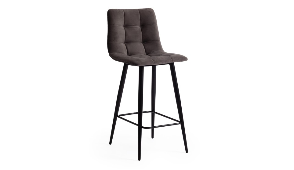 Полубарный стул Chilly Тёмно-серый barkhat 14/чёрный - фото 1