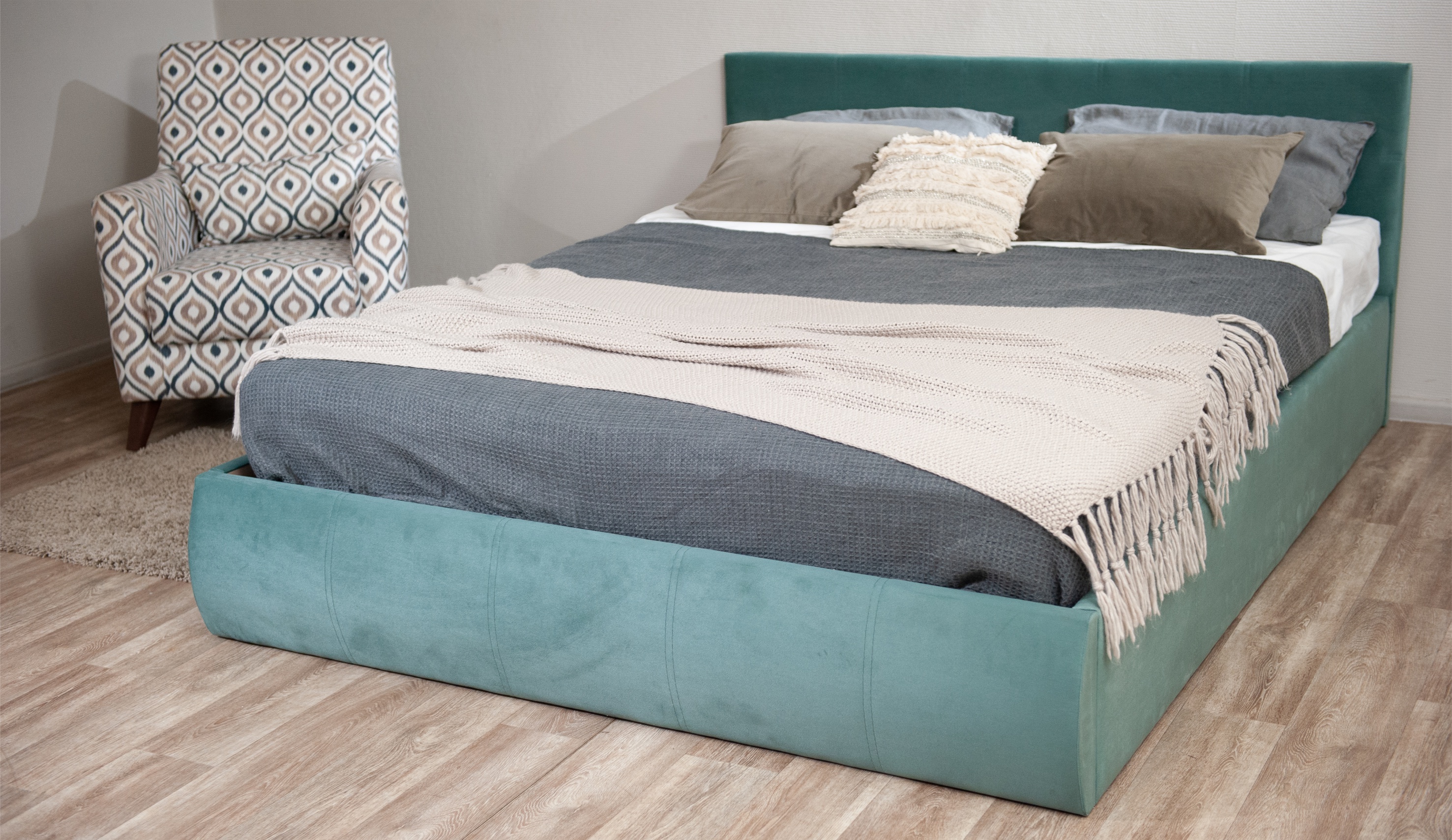 Мягкая кровать Верона 140*200 (подъемник), цвет bingo mint - фото 6