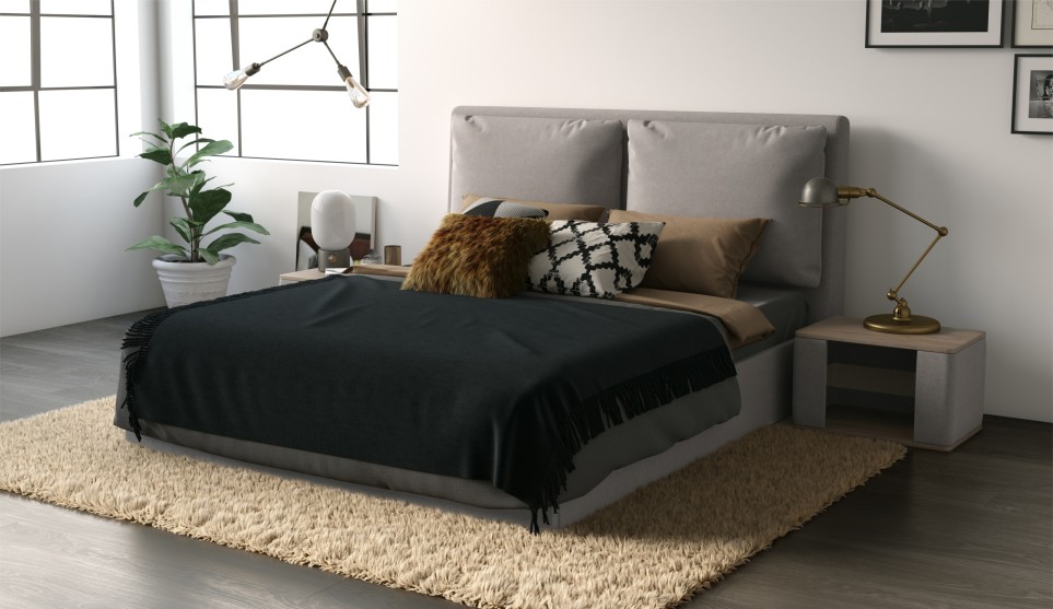 Мягкая кровать Эмилия 180 Antonio/grey (подъемник) - фото 1