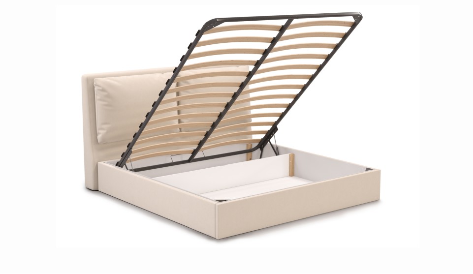 Мягкая кровать Эмилия 180 Antonio/sand (подъемник) - фото 4