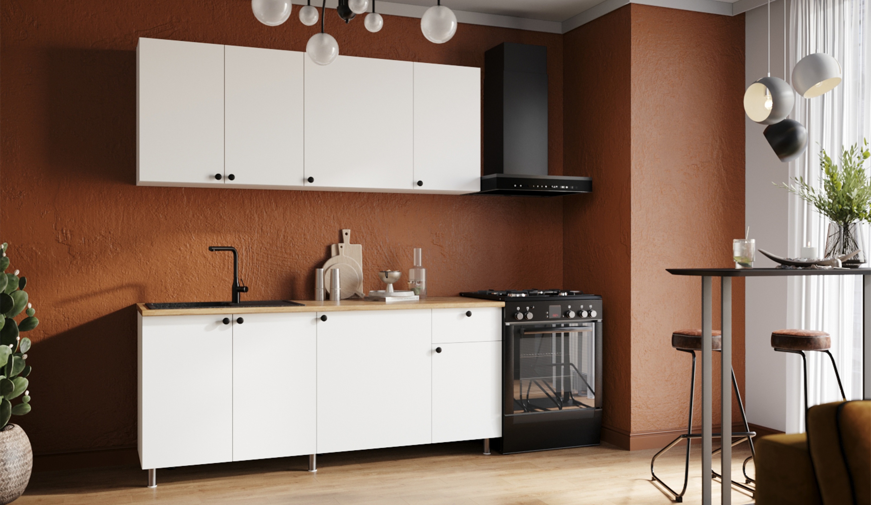Кухонный гарнитур Ева 1,8м, цвет белый (дуб классический) - фото 5