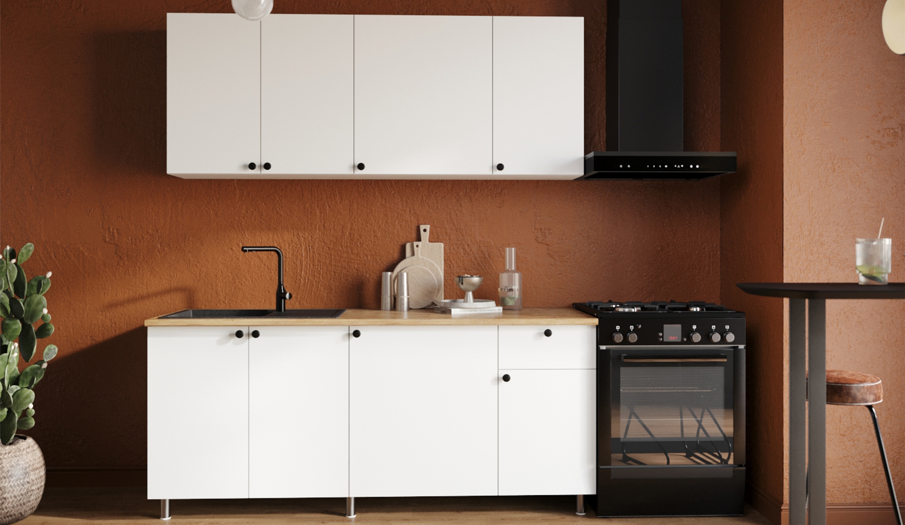 Кухонный гарнитур Ева 1,8м, цвет белый (дуб классический) - фото 6