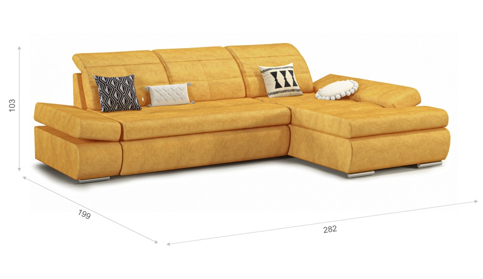 Угловой диван Сканди-2 Germes umber - купить по лучшим ценам, заказатьонлайн в каталоге интернет магазина качественной мебели Мебель Шара