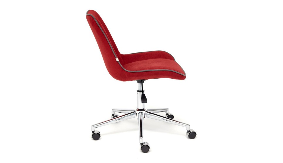 Кресло офисное STYLE Флок, бордовый 10 - фото 3