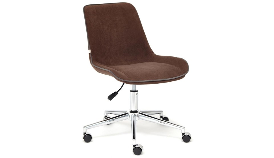 Кресло офисное STYLE Флок, коричневый 6 - фото 1