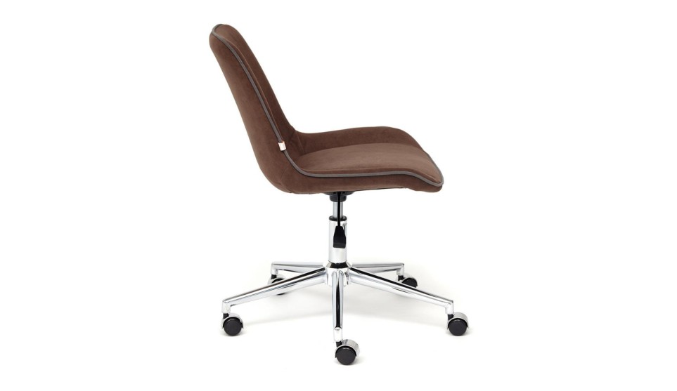 Кресло офисное STYLE Флок, коричневый 6 - фото 3