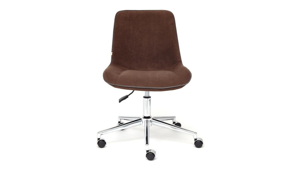 Кресло офисное STYLE Флок, коричневый 6 - фото 2