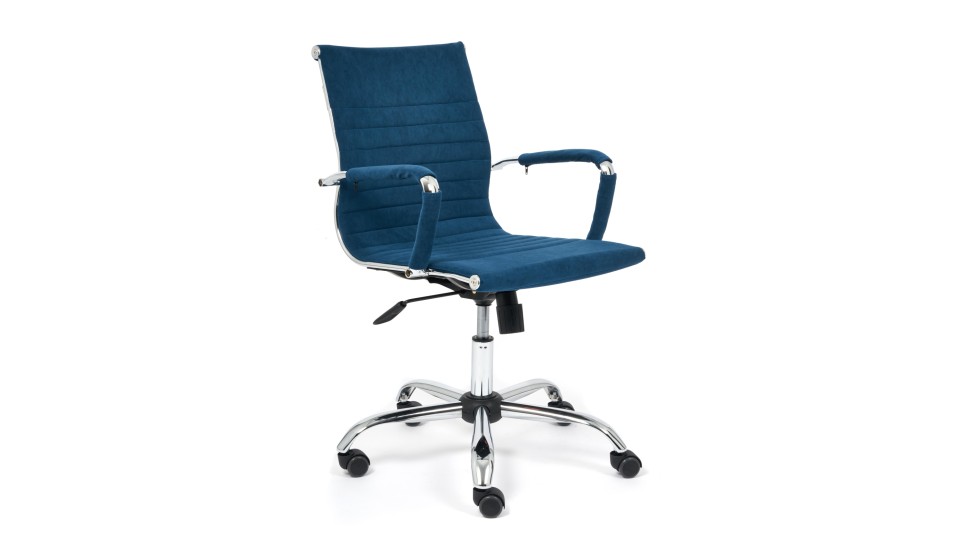 Кресло офисное URBAN-LOW Флок, синий 32 - фото 1