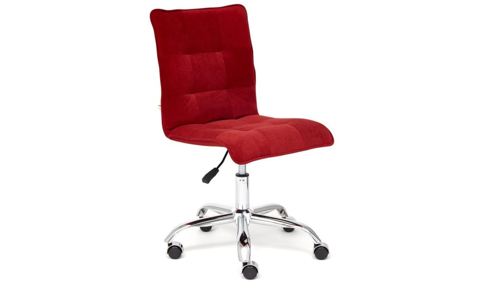 Кресло офисное ZERO (ткань) флок, бордовый 10 - фото 1