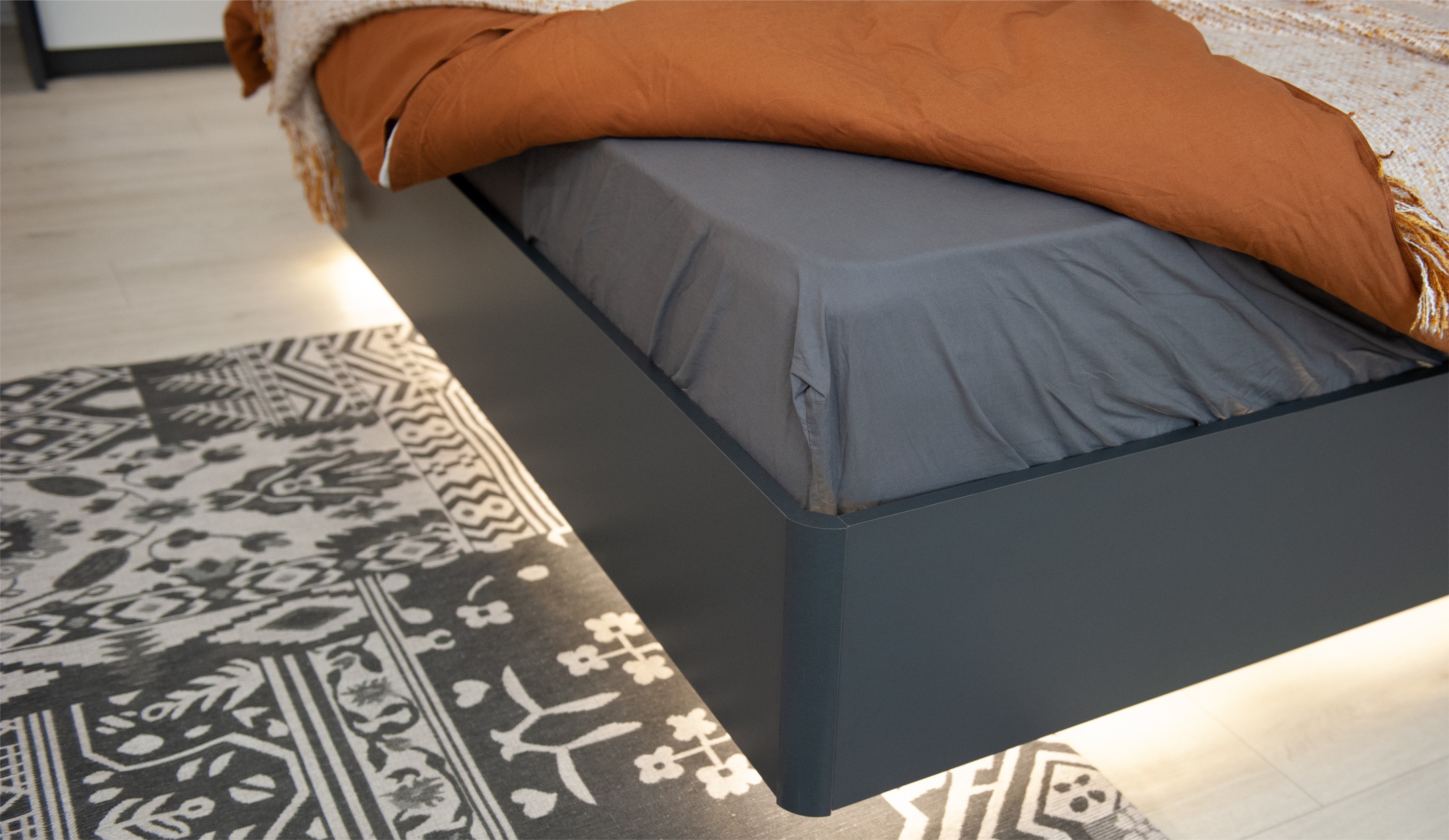 Кровать Мишель МИ 140 без ламелей, цвет антрацит - фото 9