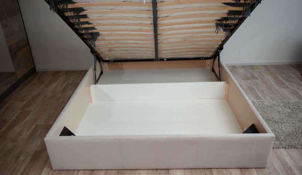 Мягкая кровать Джессика 160 Amigo cream  (подъемник) - фото 12