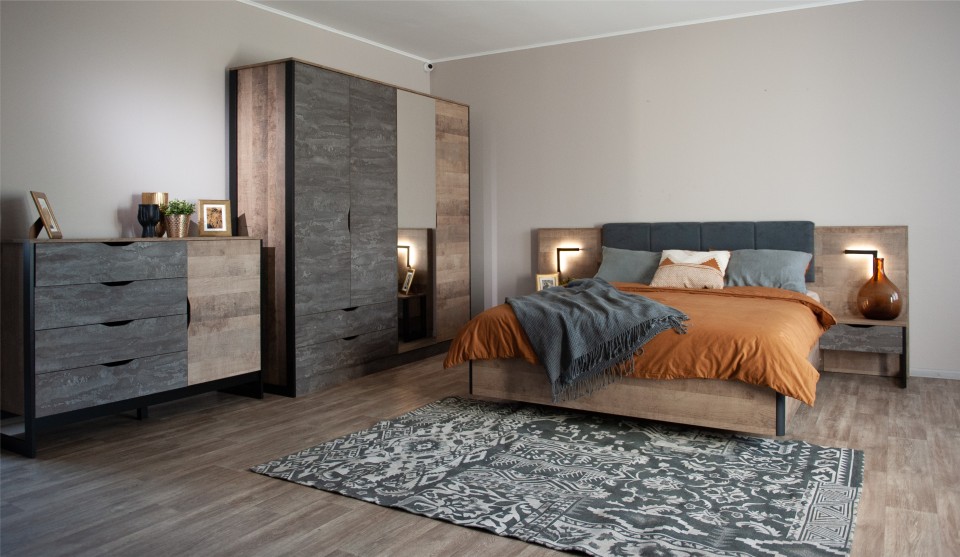 Кровать Стокгольм МИ 160 без ламелей Дуб гранж песочный - фото 10