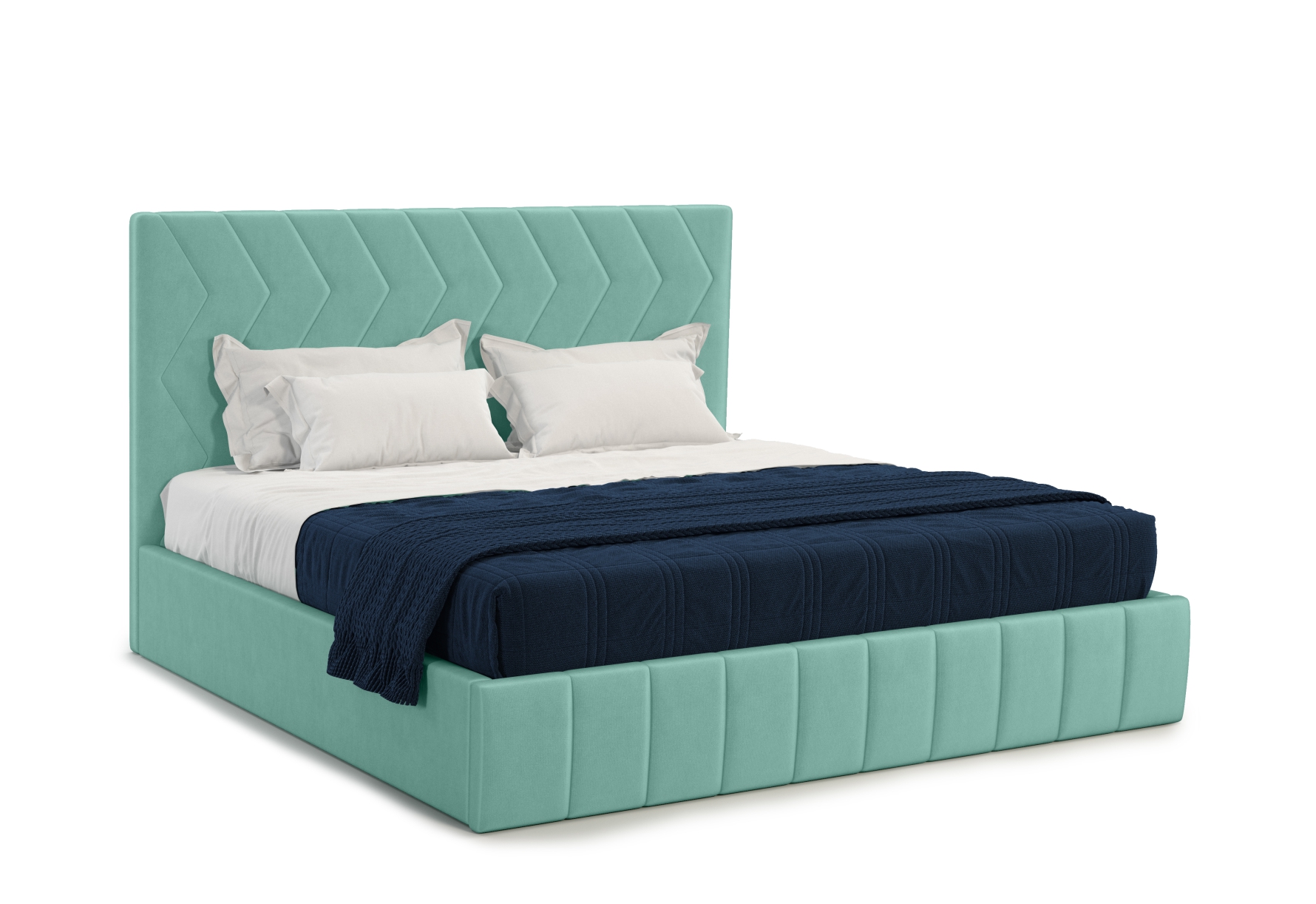 Мягкая кровать Грейс 180*200 (подъемник), цвет bingo mint