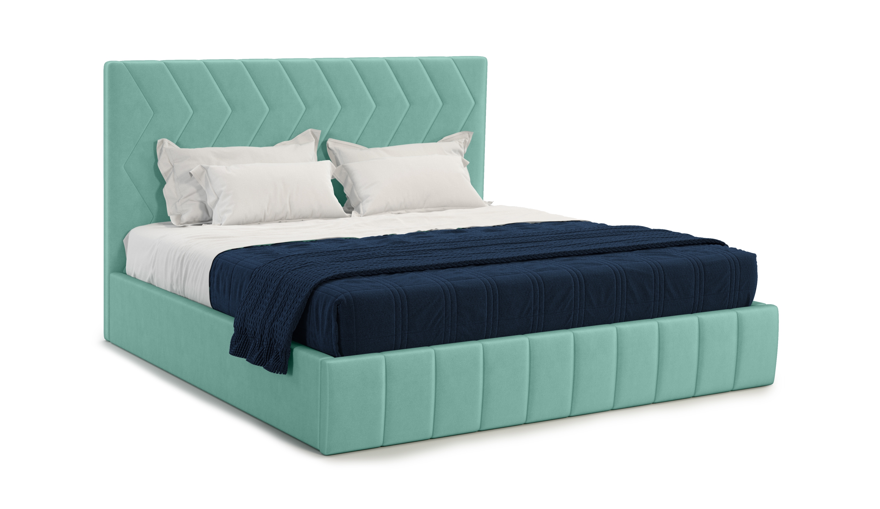 Мягкая кровать Грейс 180*200 (подъемник), цвет bingo mint - фото 2