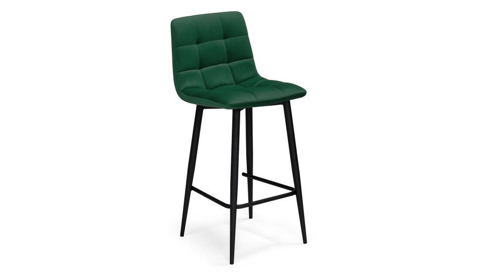 Полубарный стул Чилли К Тёмно-зелёный 33/чёрный - фото 1