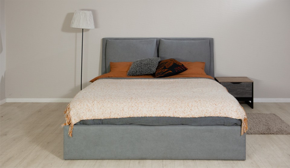 Мягкая кровать Эмилия 160 Antonio/grey (подъемник) - фото 6
