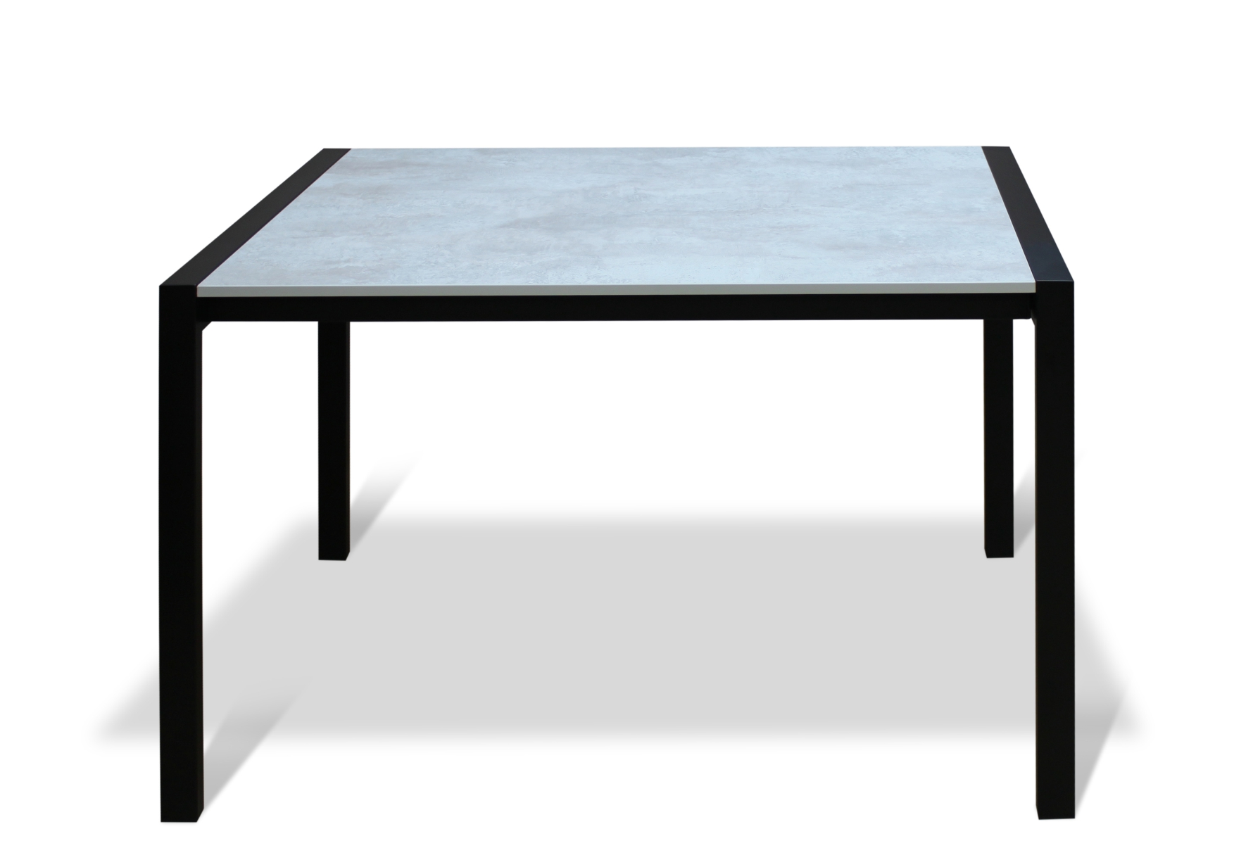 Стол кухонный Кастел раздвижной, цвет бетон метрополитан/чёрный