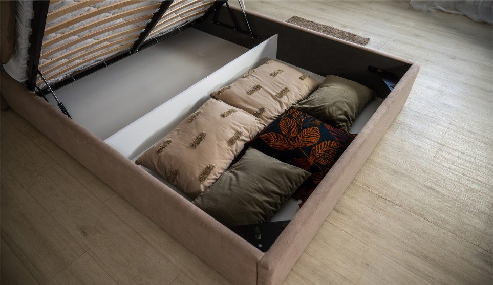 Мягкая кровать Эмилия 160 Antonio/sand (подъемник) - фото 14