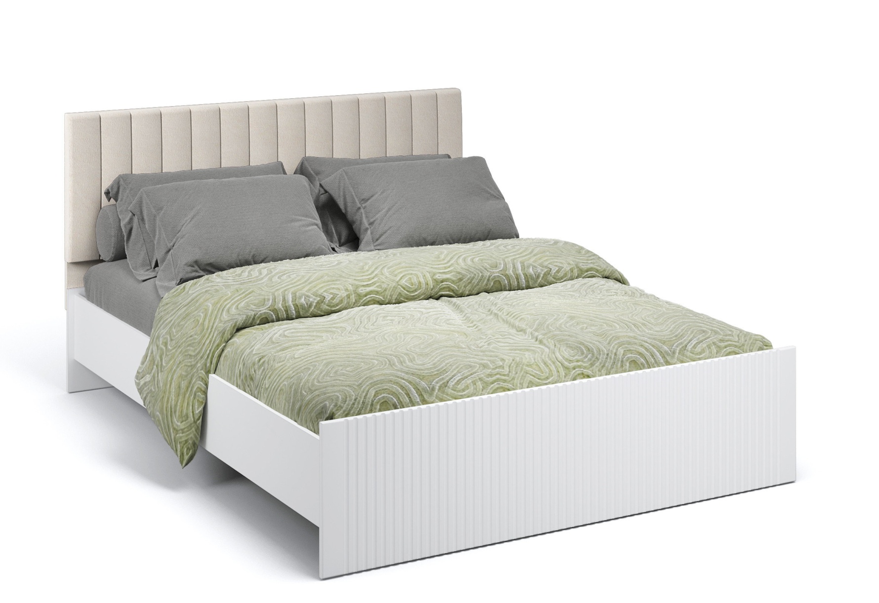Кровать Миа МИ 160 без ламелей, цвет белый (ultra sand) - фото 1