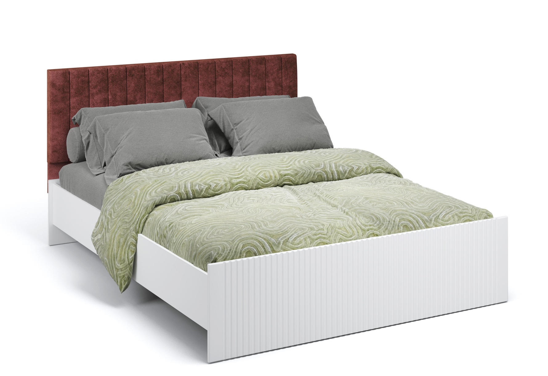 Кровать Миа МИ 160 без ламелей, цвет белый (kengoo) - фото 1