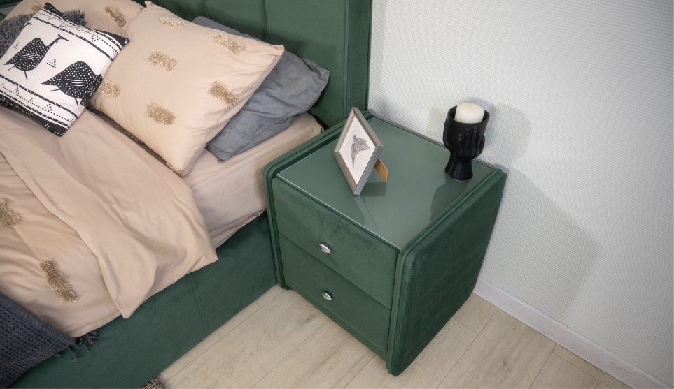 Мягкая кровать Джессика 160 Amigo green  (подъемник) - фото 11