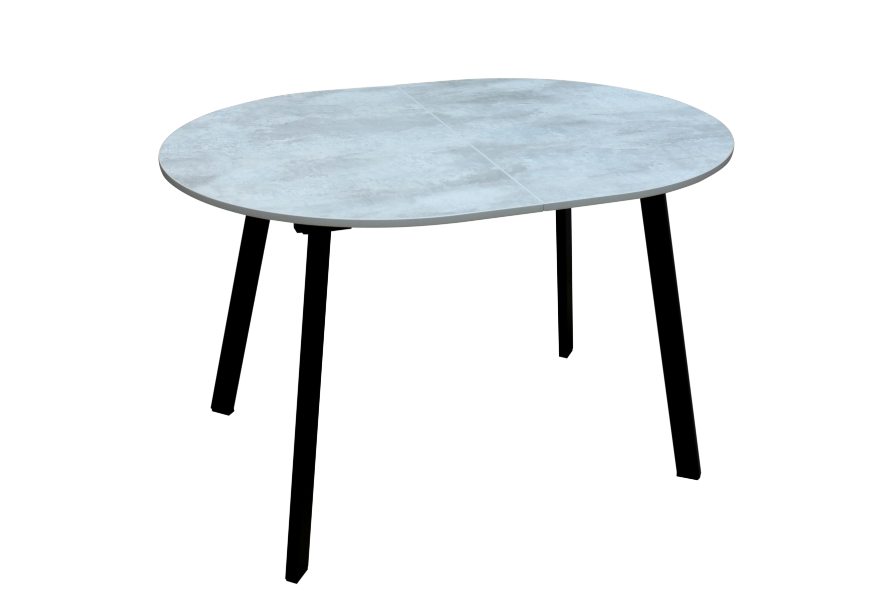 Стол кухонный Оледжо раздвижной, цвет бетон метрополитан/чёрный